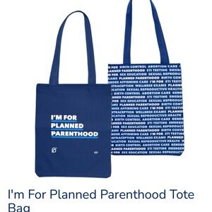 Planned Parenthood Blue Tote Bag